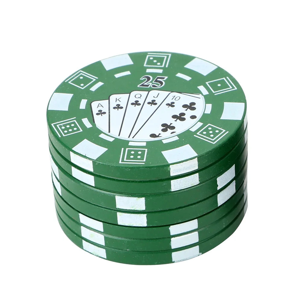 Poker Chip Style Tobacco Spice Grinder 3-layer Tobacco Herb Cutter Grinder For Smoking Spice Cutter Cigarette Accessories