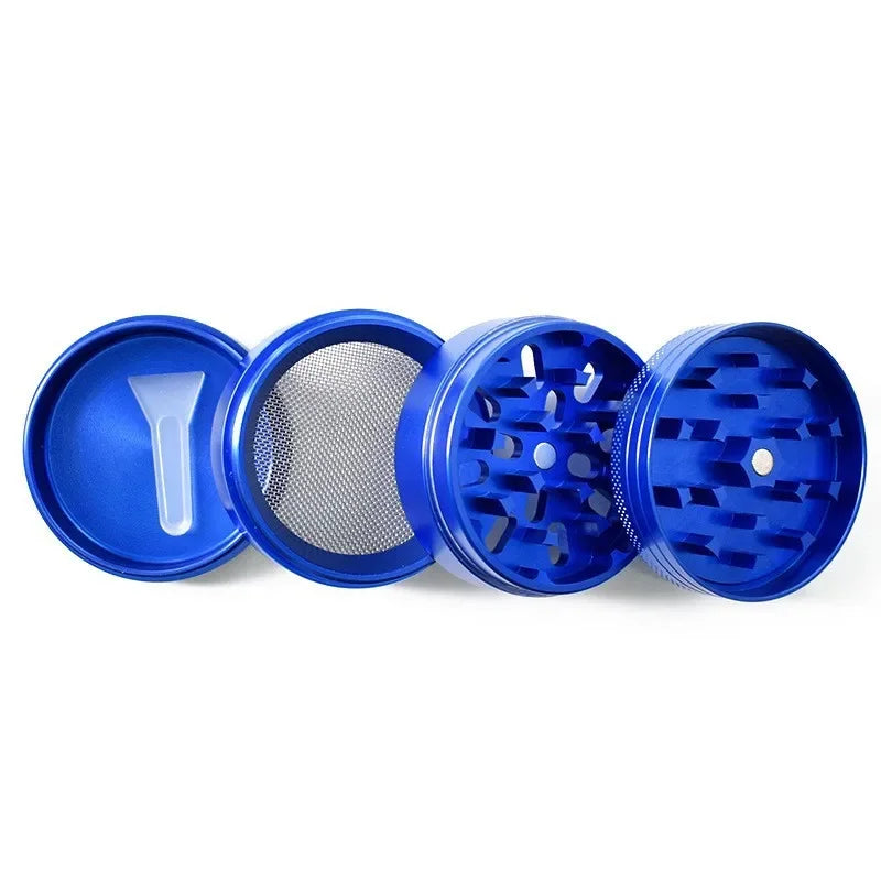 40mm 4 Layers Tobacco Herbal Grinder 5 Colors Crusher Metal Zinc Aluminum Alloy Cutter Mill Lighting for Spice Smoking