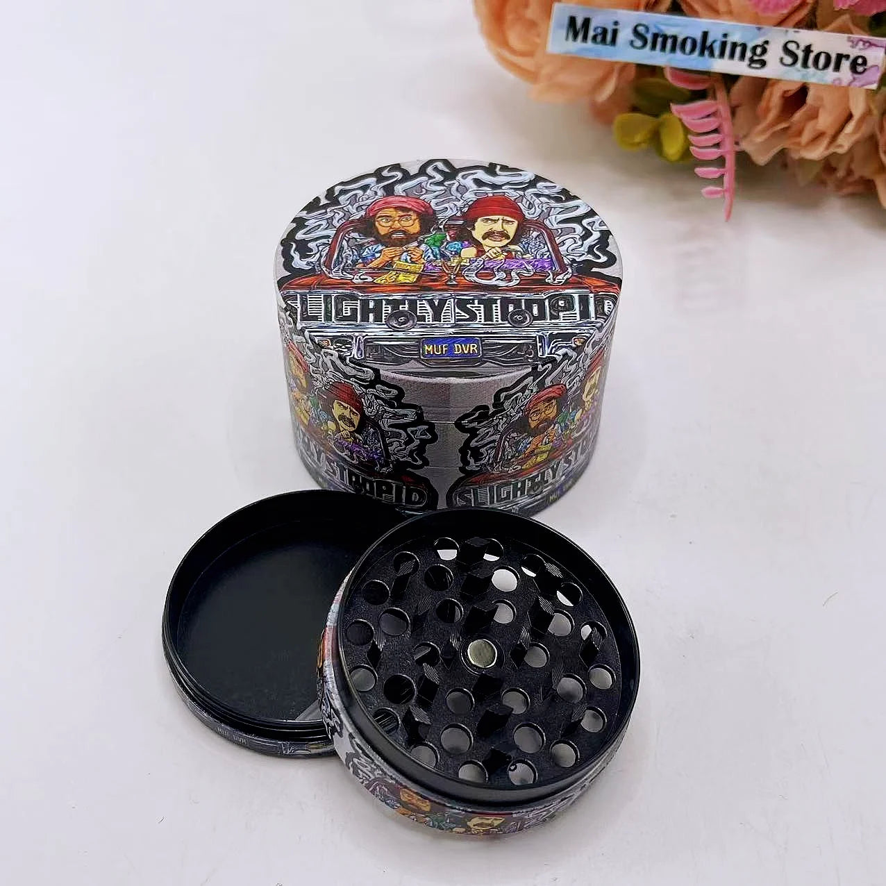 2/2.5inch Cartoon Herb Grinder Metal 4-Layer Manual Spice Mortar Mill Salt Pestle Raw Grass Tobacco Grinder Smoking Kitchen Tool