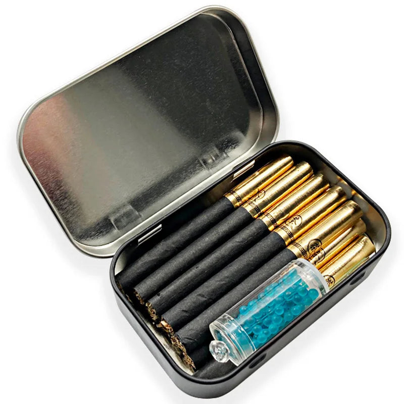 Cigarette Case Box Flip Cap Tobacco Storage Smoke Humidor Rolling Paper Jewelry Candy Coin Key Organizer Tin Flip Gifts Sealed