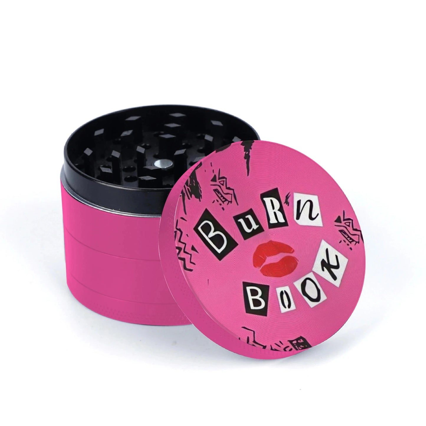 1/2 Pieces Pink Burn Book Grinder and Rolling Tray