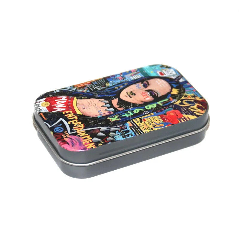 1 Pc Tinplate Jewelry Candy Coin Key Organizer Cigarette Case - Rectangle Container Tobacco Storage Smoking Accessories