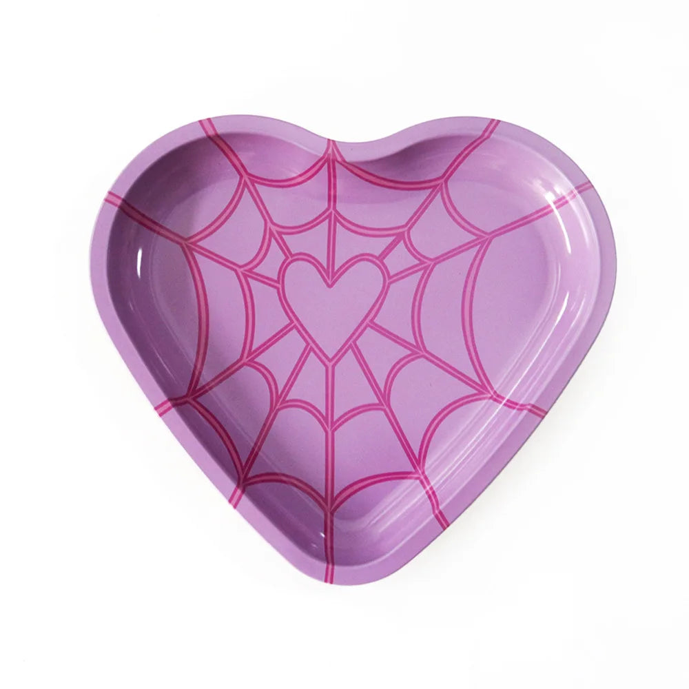 Love-Shaped Cigarette Tray Tobacco Metal Rolling Tray 16.5x18CM Plate Cmoking Smoking Accessories Storage Tray