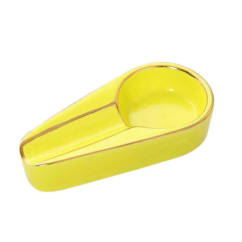 2025 New Cigar Ashtray Fashion Portable Cigar Smoking Accessories Single Slot Ceramic Cigar Ashtray Gift for Boyfriend Husband