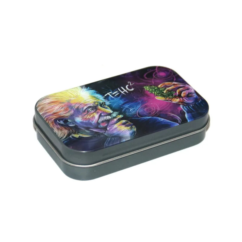 1 Pc Tinplate Jewelry Candy Coin Key Organizer Cigarette Case - Rectangle Container Tobacco Storage Smoking Accessories