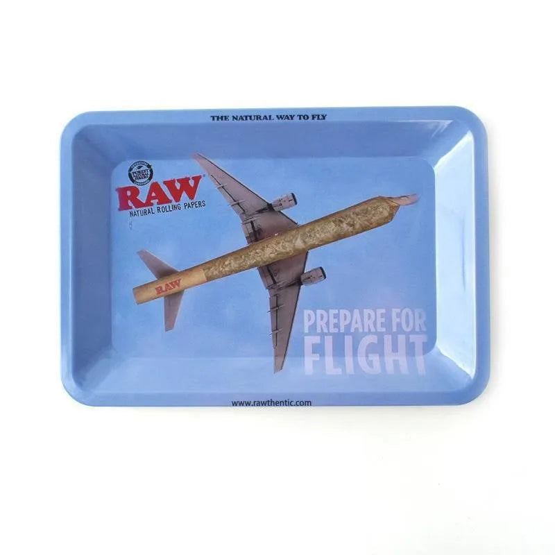 Colorful Metal Rolling Tray Tobacco Plate Cigar Smoking Accessories Sundries Storage Container 180*125mm