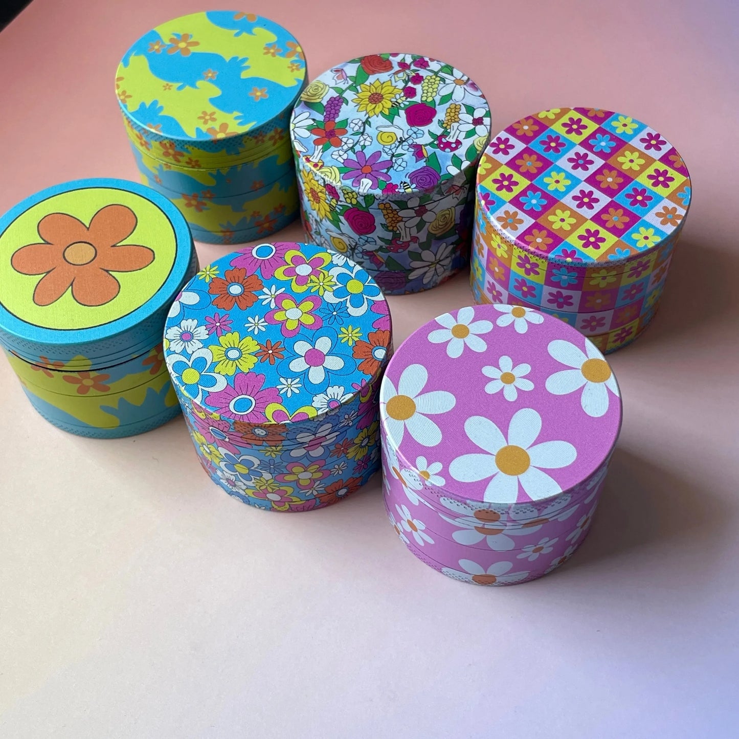 Spring Flowers Metal Herb Grinder 2inch/50mm Girly Gifts