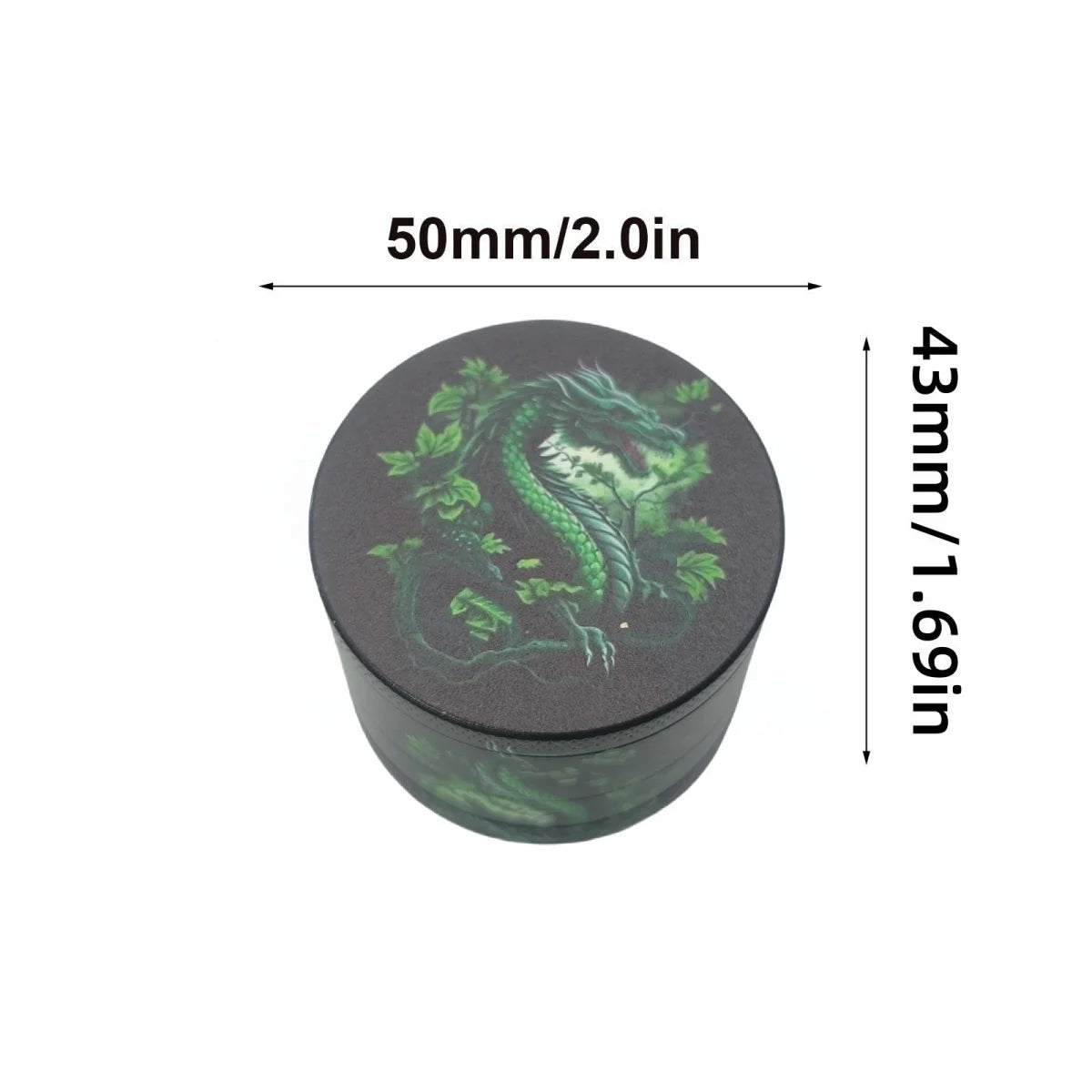 50mm Dragon Metal Herb Grinder Tobacco 4-layer Spice Mill Salt Mortar Grass Raw Tobacco Grinder Smoking Accessories Kitchen Tool