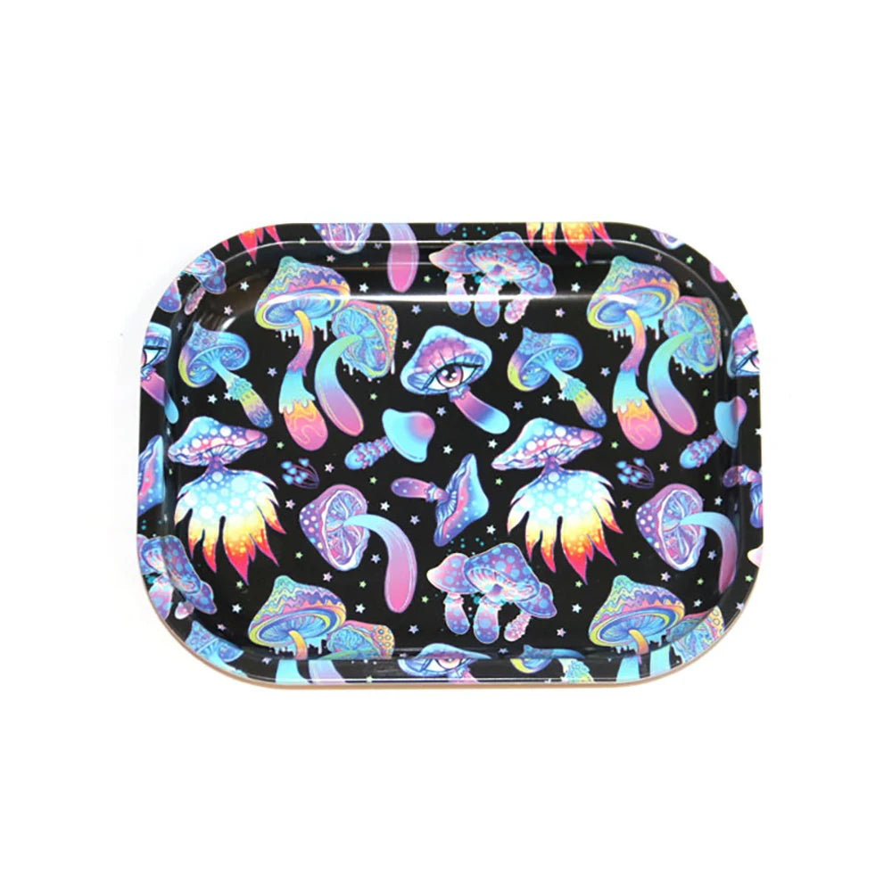 18*14cm Tobacco Rolling Tray Tinplate Metal Tray for Cigarette Smoking Accessories Dish Tin Storage Plate Small Roller Container
