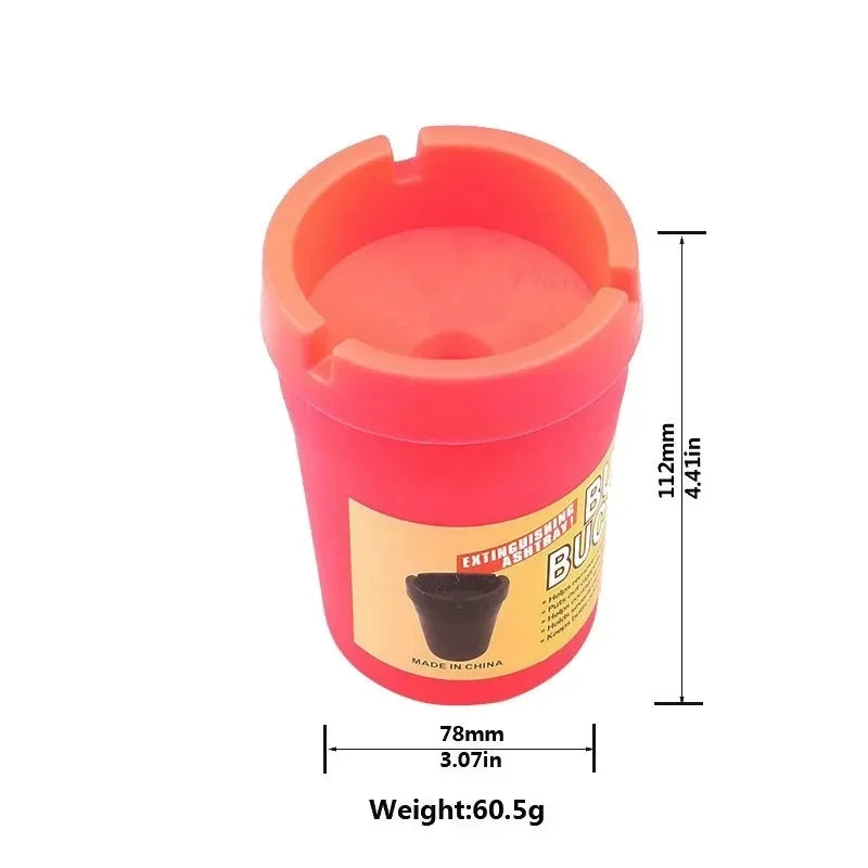 JUSES' S Fashion Car Ashtray Fireproof Material Easy Clean Ash Tray Fit Most Auto Cup Holder Truck Office Home Accessories