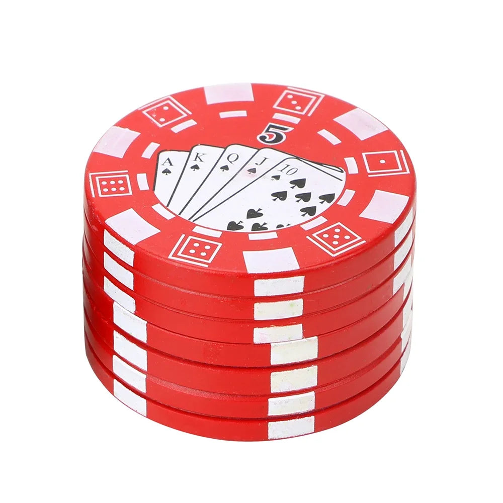 Poker Chip Style Tobacco Spice Grinder 3-layer Tobacco Herb Cutter Grinder For Smoking Spice Cutter Cigarette Accessories