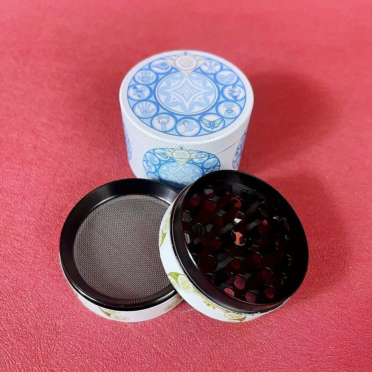 2inch Cartoon Herb Grinder Tobacco Raw Grass Pepper Crusher Grain Catcher Psychedelic Mill Cigarette Accessories Kitchen Gadget
