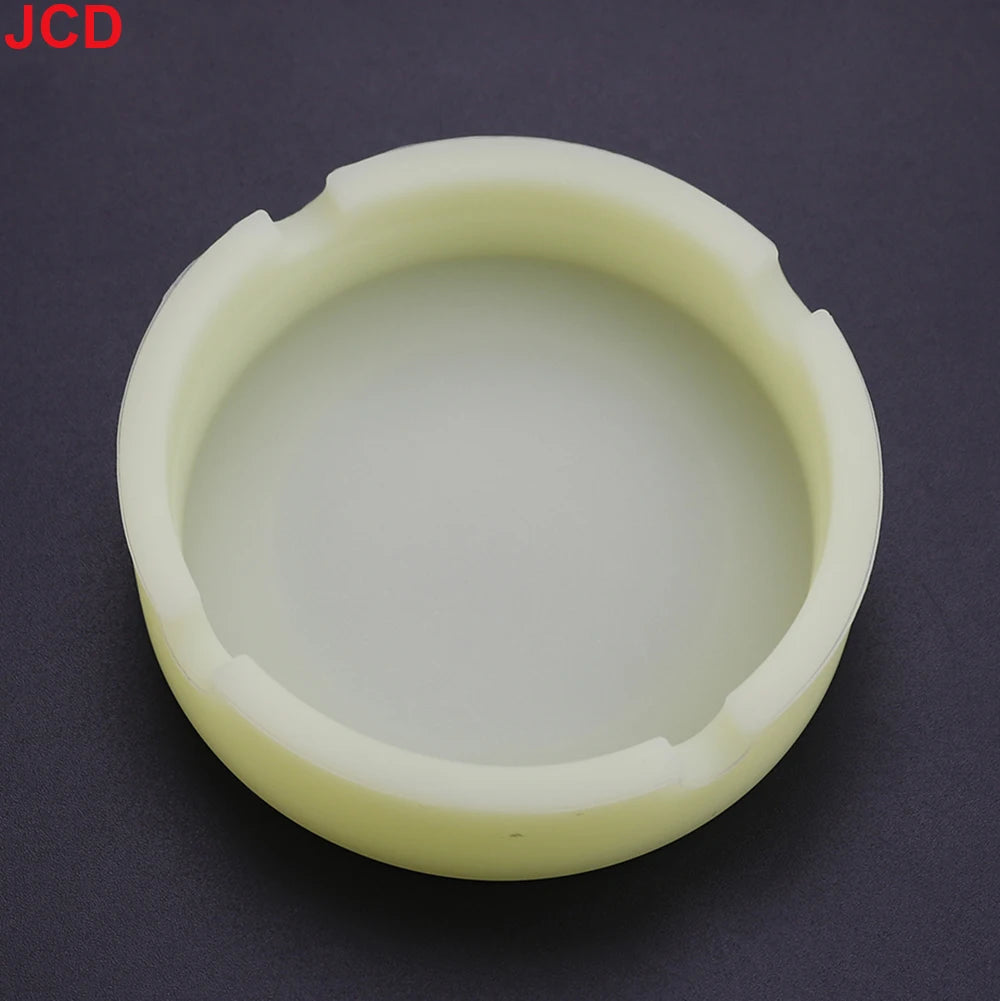 JCD 1pcs Colorful Circular Square Silicone Ashtray Light Fluorescent Smoke Convenient Cigarette Case Dropper Creative Ashtray 