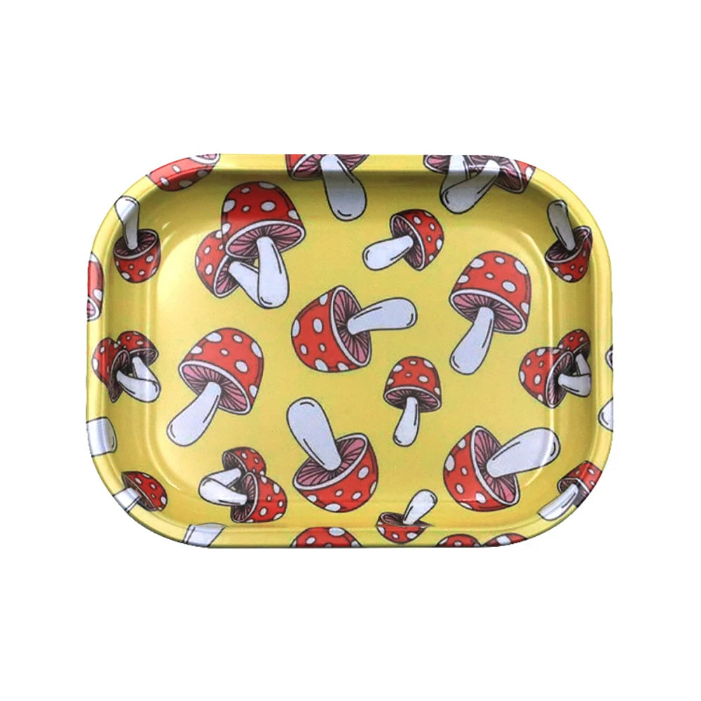 18*14cm Tobacco Rolling Tray Tinplate Metal Tray for Cigarette Smoking Accessories Dish Tin Storage Plate Small Roller Container