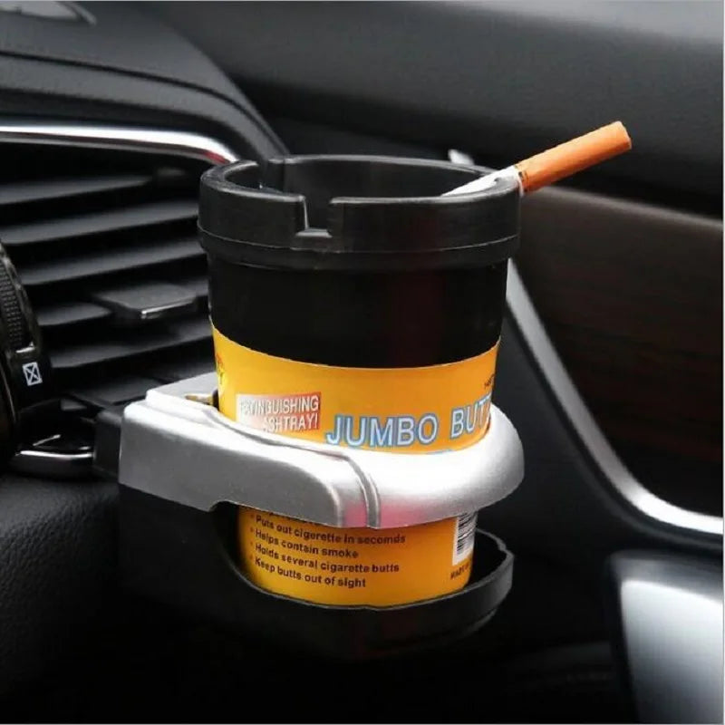 JUSES' S Fashion Car Ashtray Fireproof Material Easy Clean Ash Tray Fit Most Auto Cup Holder Truck Office Home Accessories