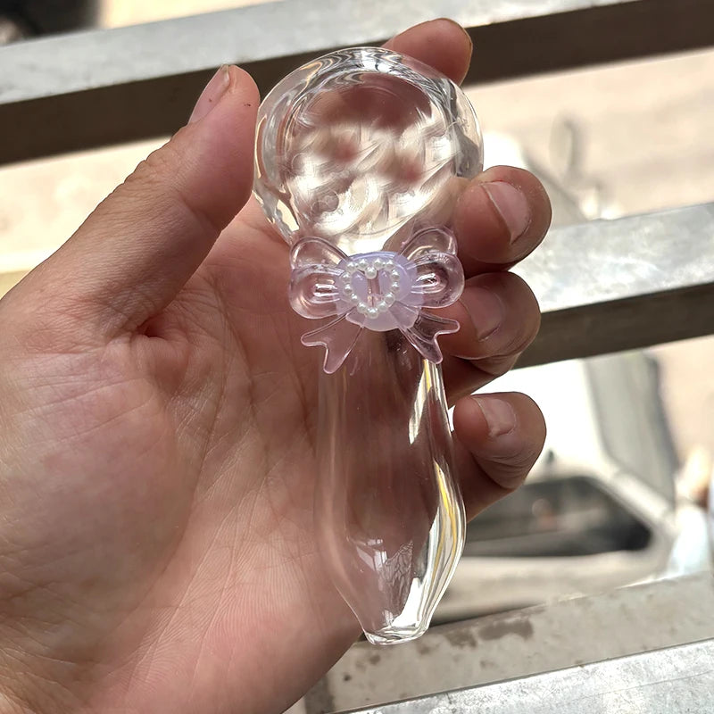 Pink Butterfly Style Herb Grinder Metal Glass pipas para fumar Spice Crusher Set Gift Girl