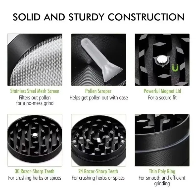 50mm Astronaut Manual Herb Hemp Grinder Spice Pepper Mill Mortar Raw Grass Tobacco Crusher Cigarette Smoking Accessories Tools