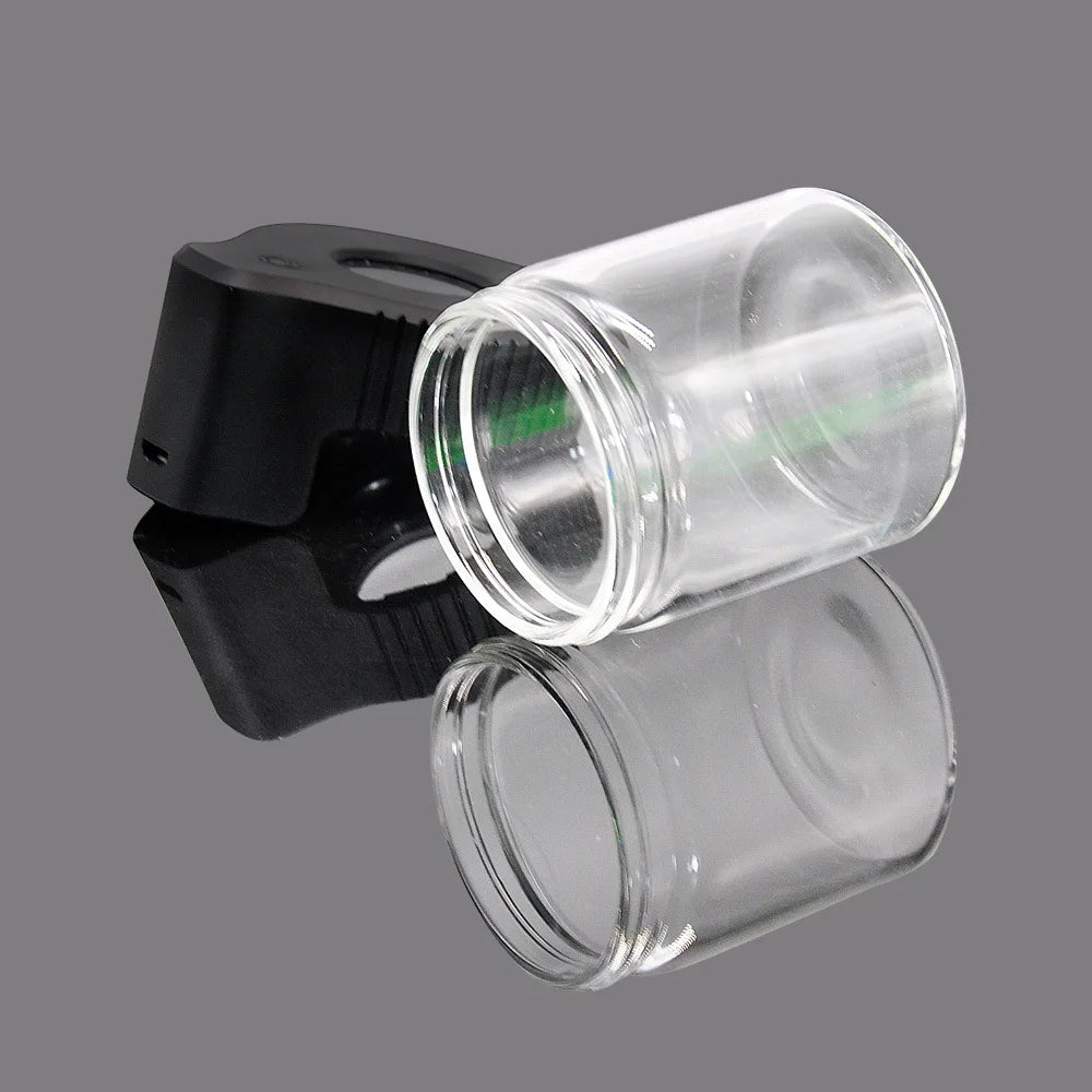 JUSES' SMOKESHOP Magnifier Luminous Dry Herb Storage Jar LED Transparent Glass Storage Spices Tobacco Box Smoking Accessories