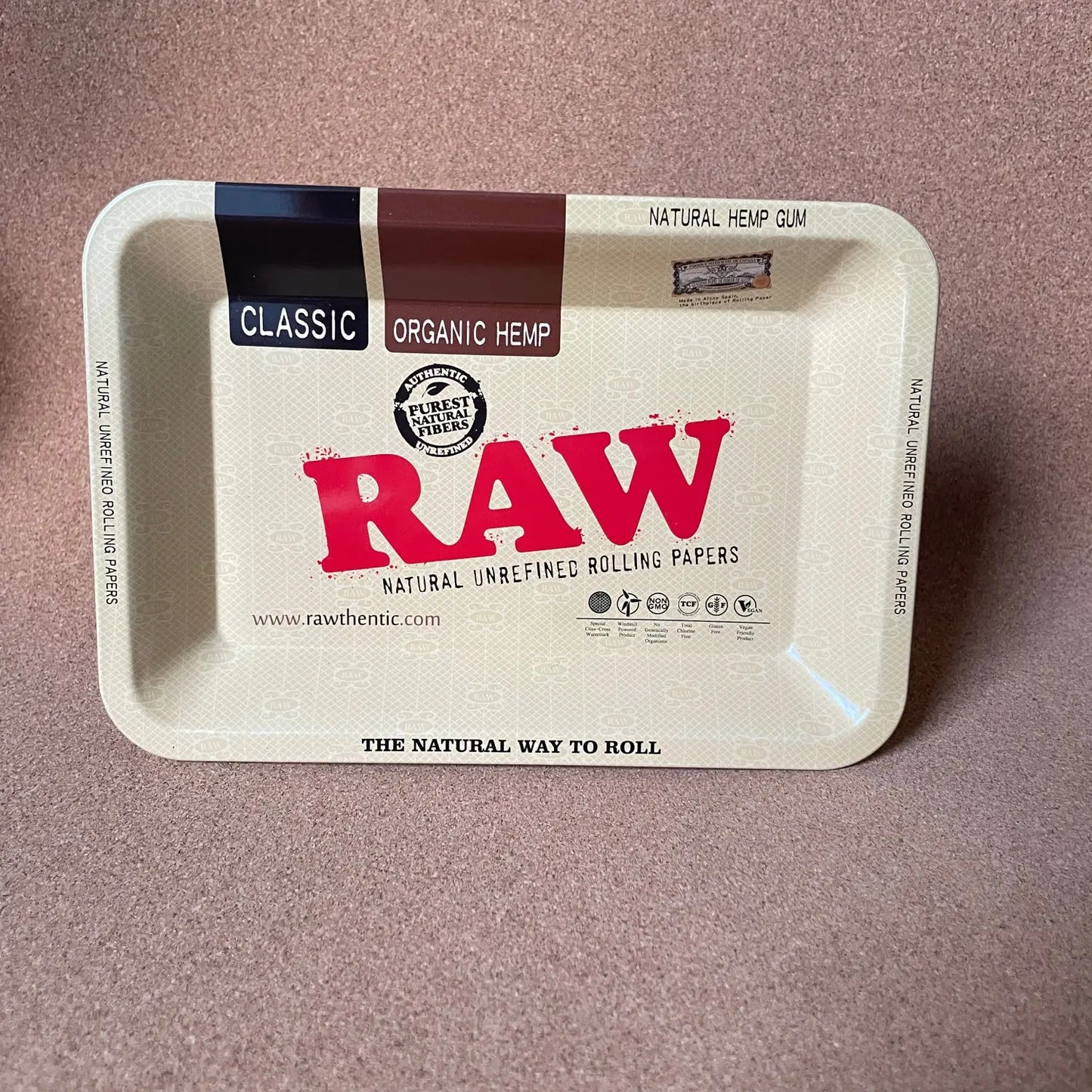 3pcs RAW Rolling Tray Metal Tin Box Smell Proof Cone Case Tube Combo