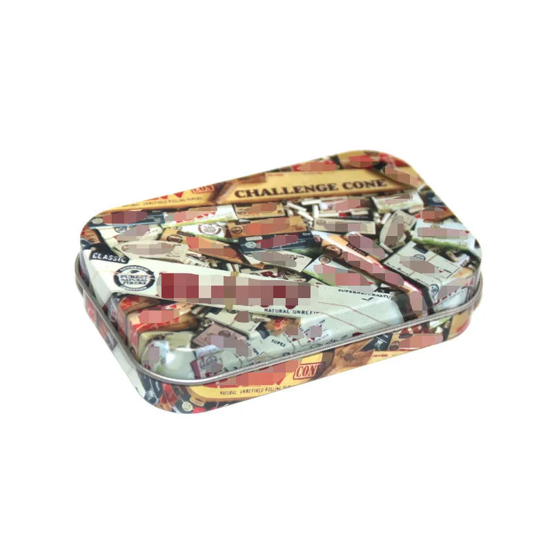1 Pc Tinplate Jewelry Candy Coin Key Organizer Cigarette Case - Rectangle Container Tobacco Storage Smoking Accessories