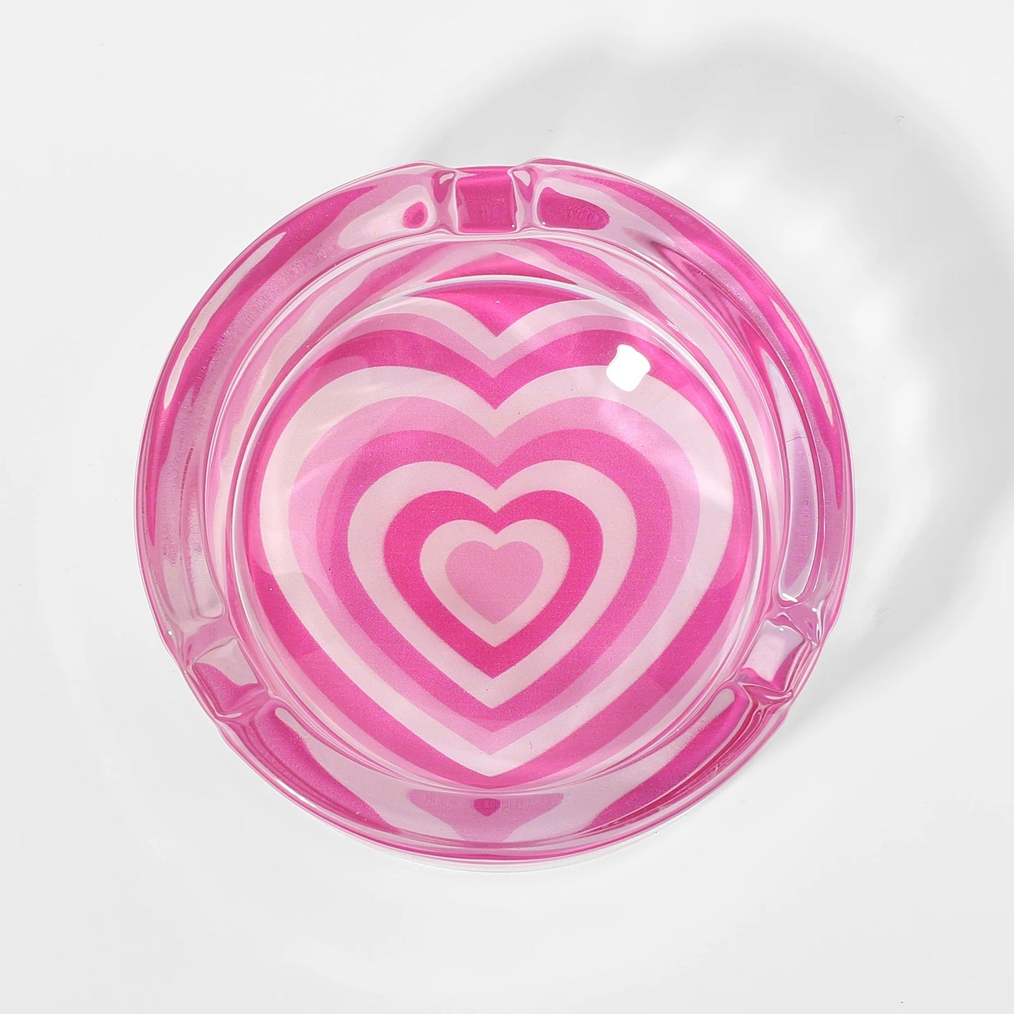Glass Round Ashtray for Cigarettes, Portable Decorative Modern Ashtray for Home Office Indoor Outdoor Patio Use