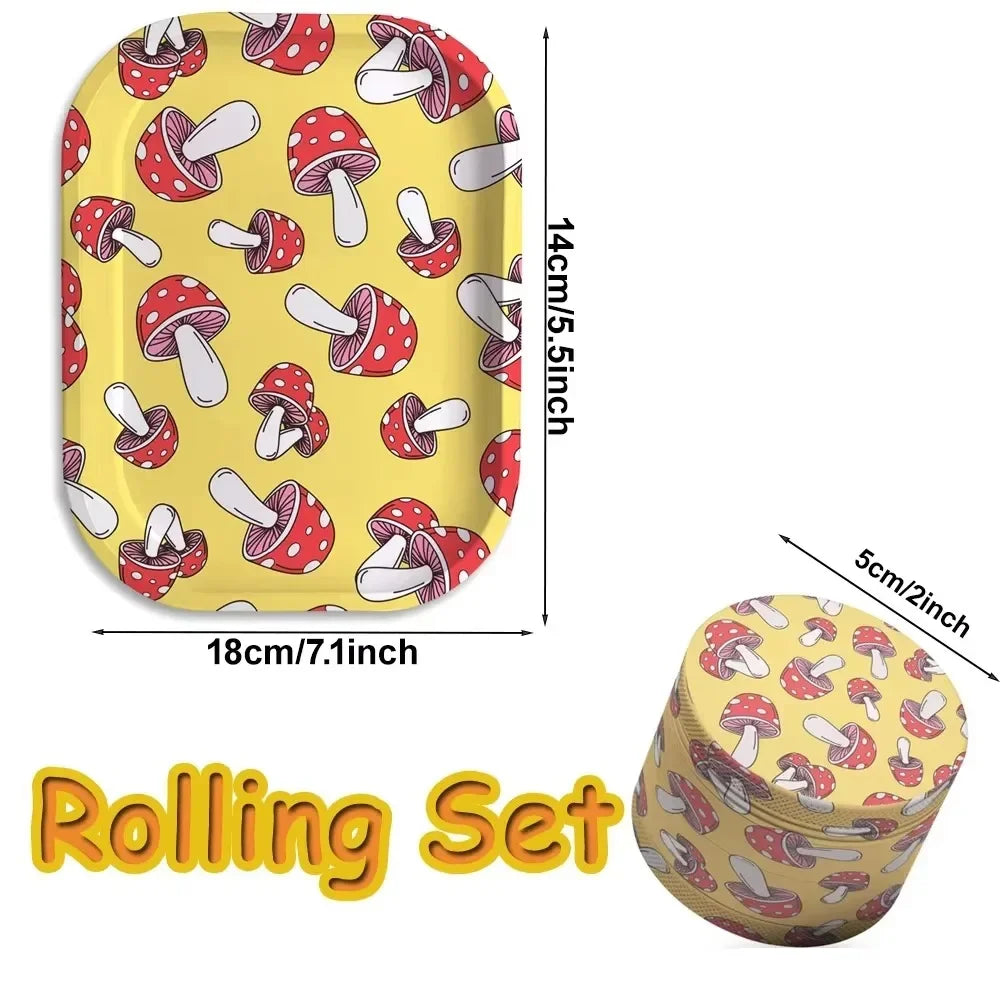 Two Pieces in One Rolling Tray and Grinder Kit Tobacco Accessories