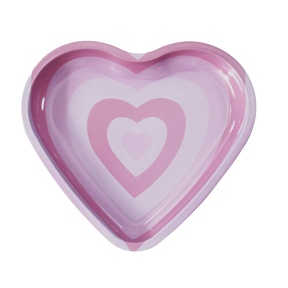 Love-Shaped Cigarette Tray Tobacco Metal Rolling Tray 16.5x18CM Plate Cmoking Smoking Accessories Storage Tray