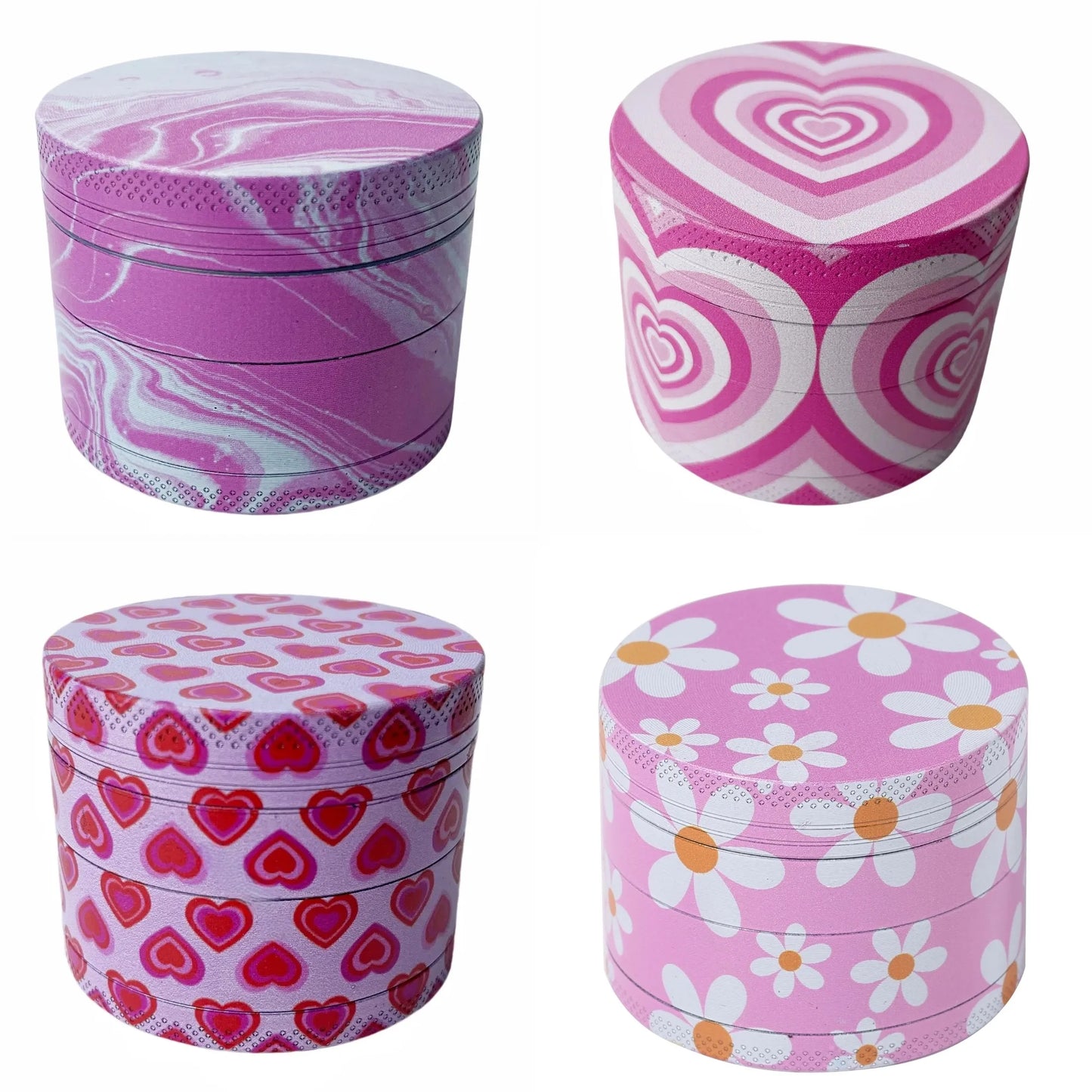 Pink Collection Metal Herb Grinder 2inch/50mm Girl Gifts