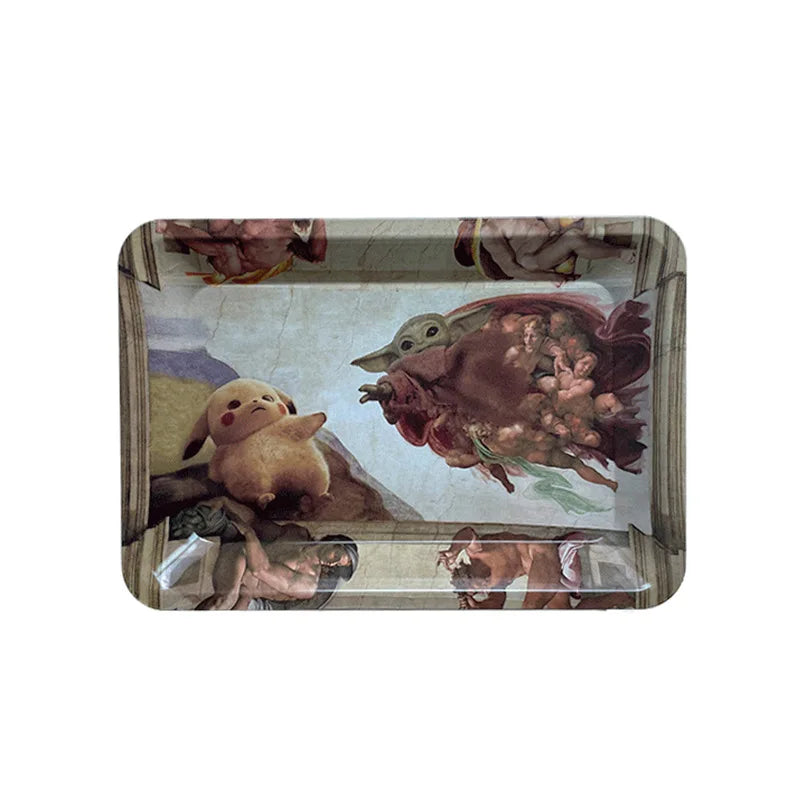 Cigarette Tobacco Metal Rolling Tray Roller Papers Cigar Herb Grinder Tool Storage Plate Smoking Accessories
