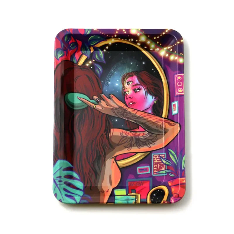 Metal Rolling Tray Smoking Accessories 180*125mm