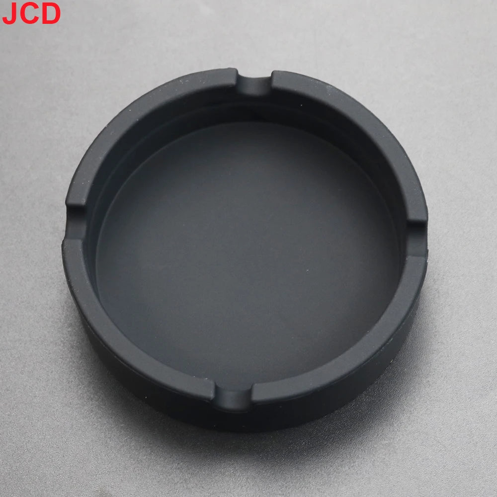 JCD 1pcs Colorful Circular Square Silicone Ashtray Light Fluorescent Smoke Convenient Cigarette Case Dropper Creative Ashtray 