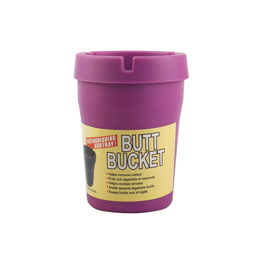 JUSES' S Fashion Car Ashtray Fireproof Material Easy Clean Ash Tray Fit Most Auto Cup Holder Truck Office Home Accessories