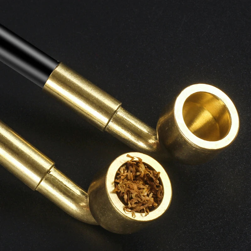 Old-style Copper Long Rod Smoking Tobacco Pipe Traditional Long Tobacco Smoking Pipe Men's Smoker Gift