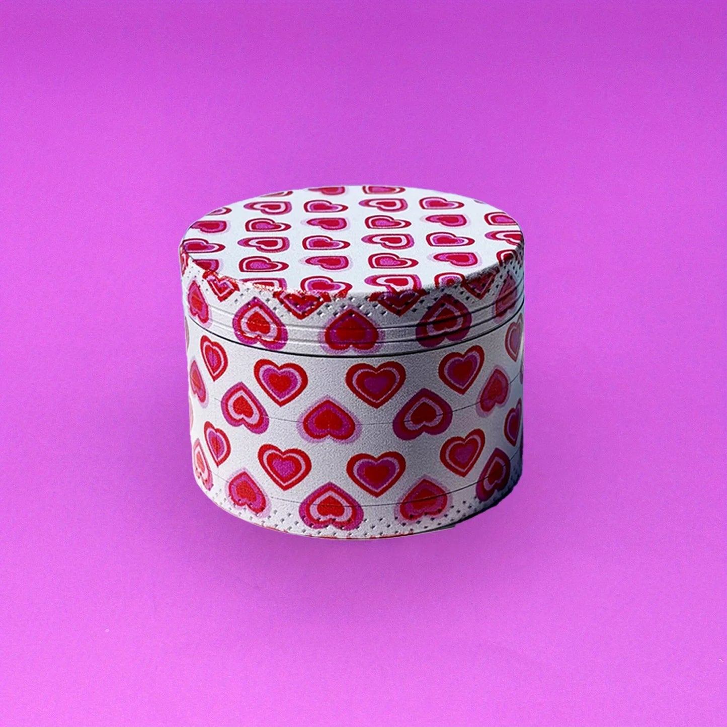 2" LOVE Heart Printing Herb Grinder 4-layer Grinder with Pollen Catcher Gifts for Her