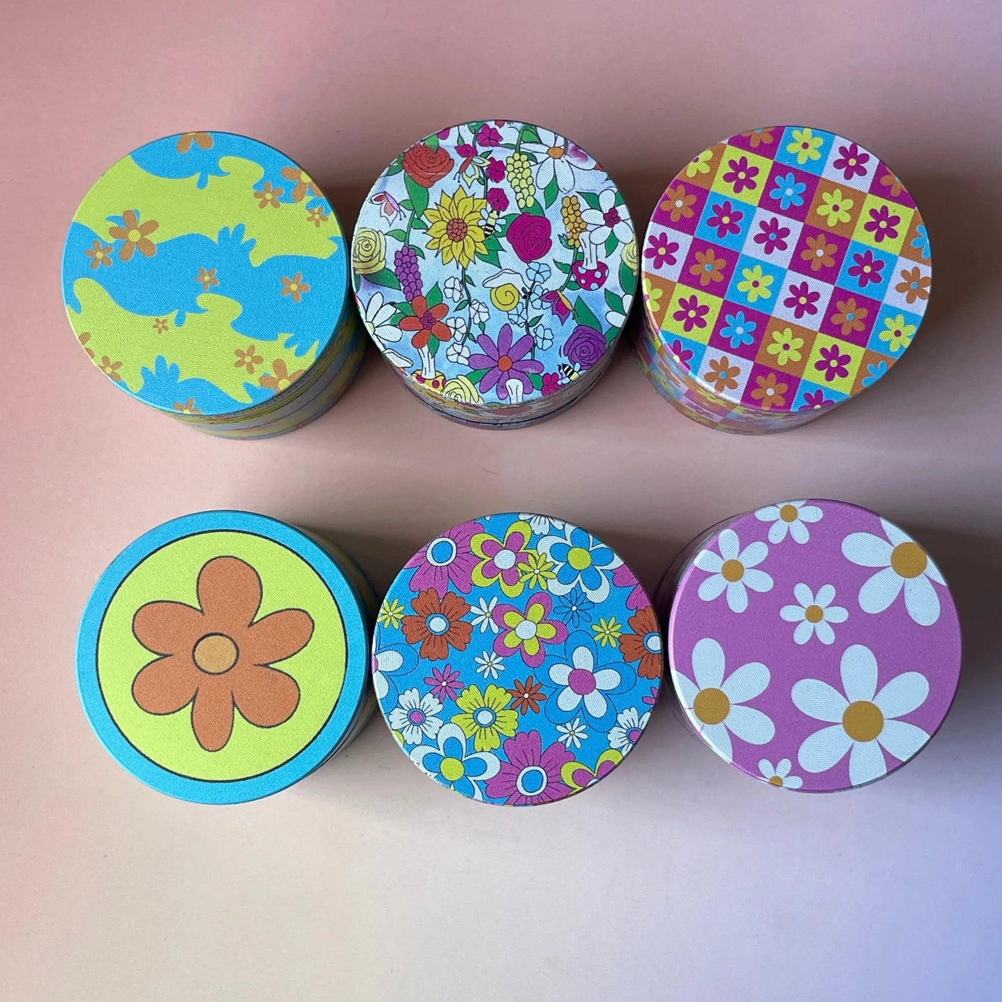 Spring Flowers Metal Herb Grinder 2inch/50mm Girly Gifts