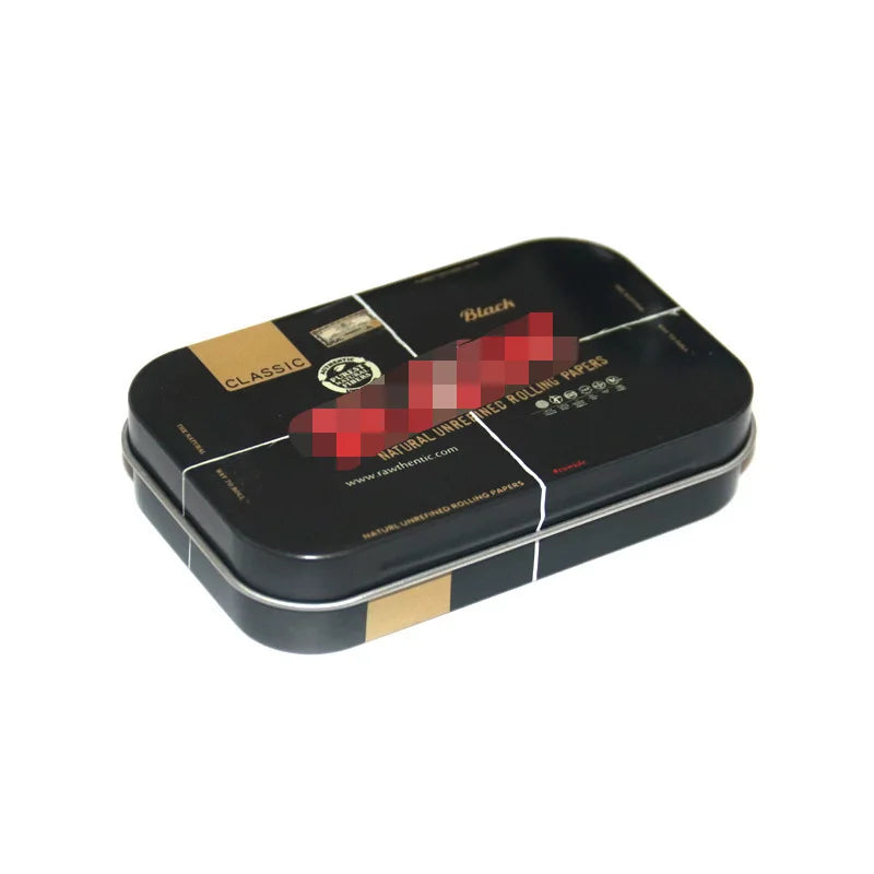 Tobacco Storage Box Humidor Rolling Paper Box Metal Cigarette Tinplate Case Jewelry Candy Coin Key Organizer Flip Gifts Sealed