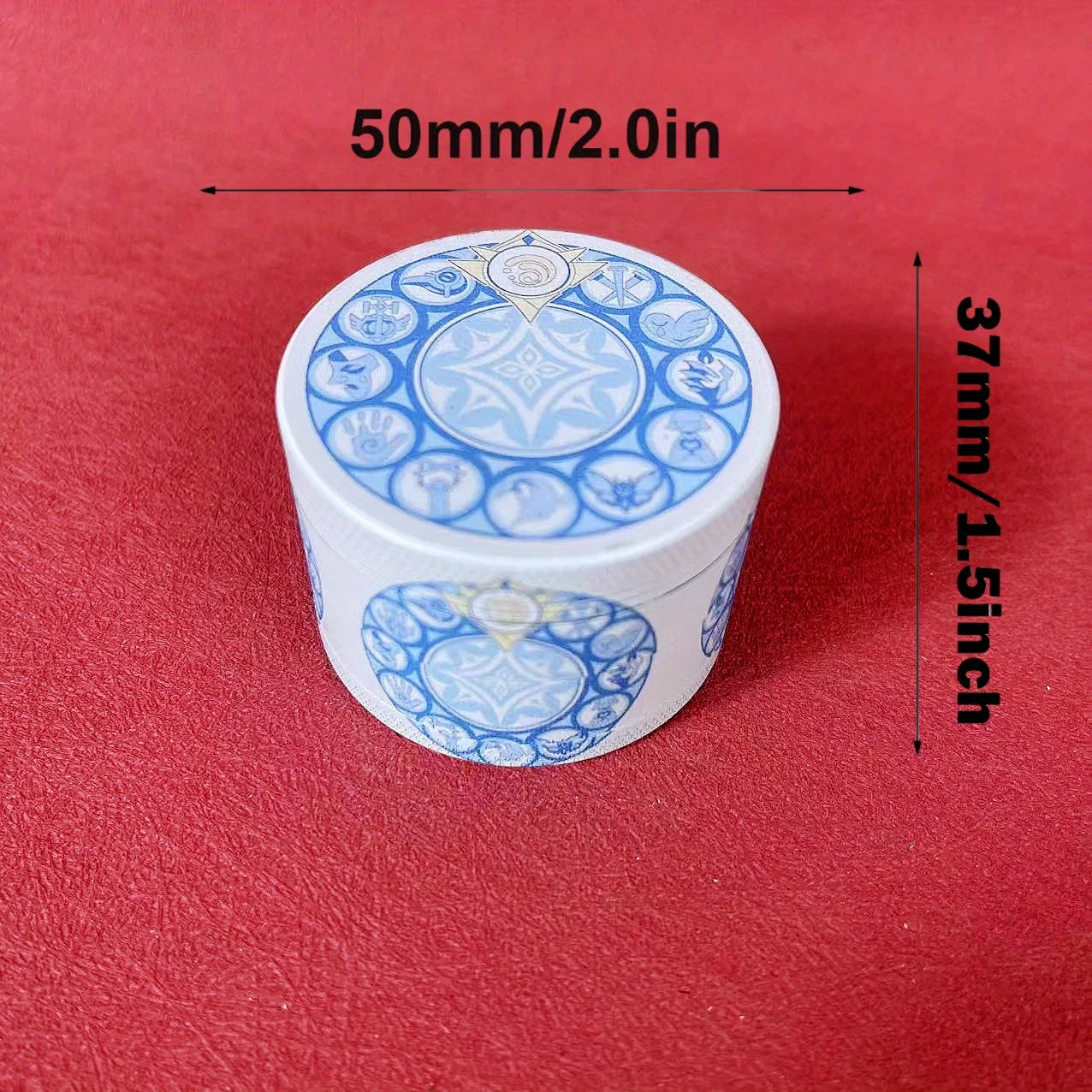 2inch Cartoon Herb Grinder Tobacco Raw Grass Pepper Crusher Grain Catcher Psychedelic Mill Cigarette Accessories Kitchen Gadget