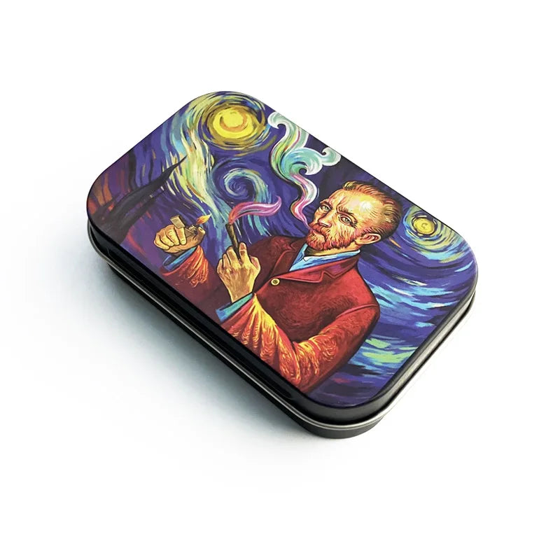 1 Pc Jewelry Candy Coin Key Organizer Cigarette Case Rectangle Container Tinplate Box Tobacco Storage Smoking Accessories