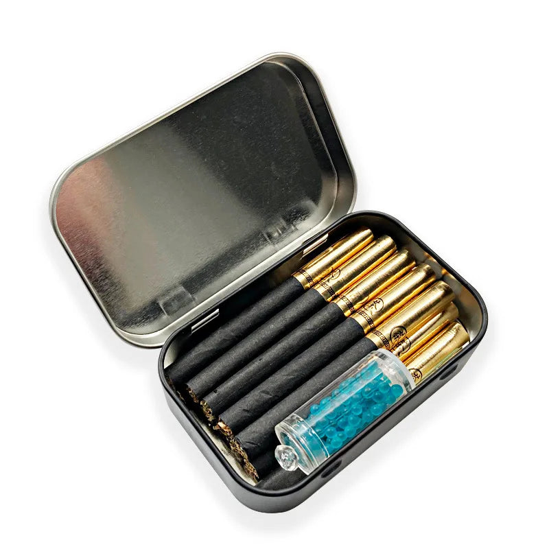 1 Pc Jewelry Candy Coin Key Organizer Cigarette Case Rectangle Container Tinplate Box Tobacco Storage Smoking Accessories