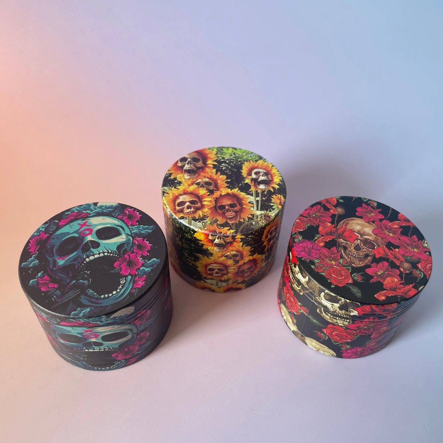 Spooky Skull Metal Herb Grinder 2inch/50mm