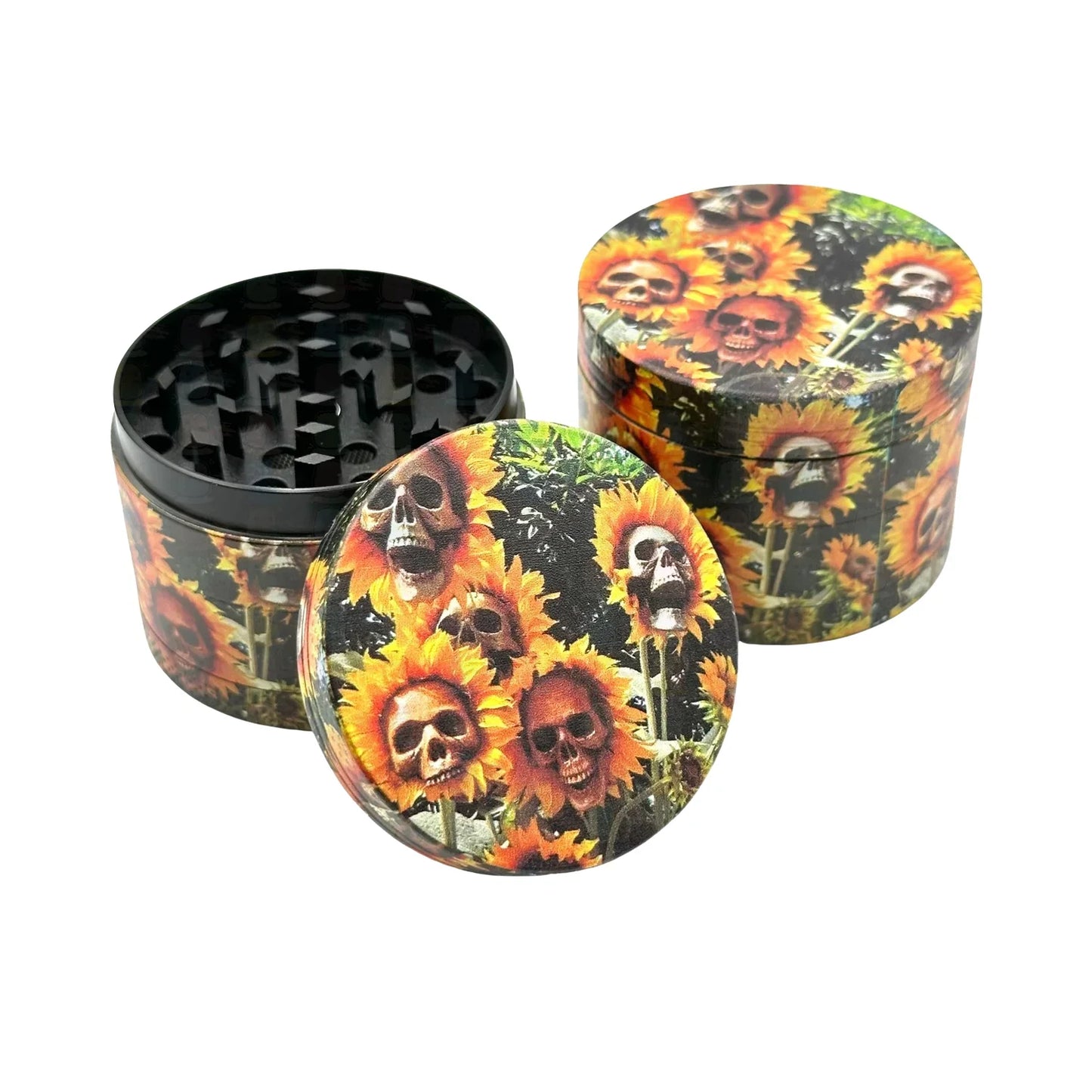 Spooky Skull Metal Herb Grinder 2inch/50mm