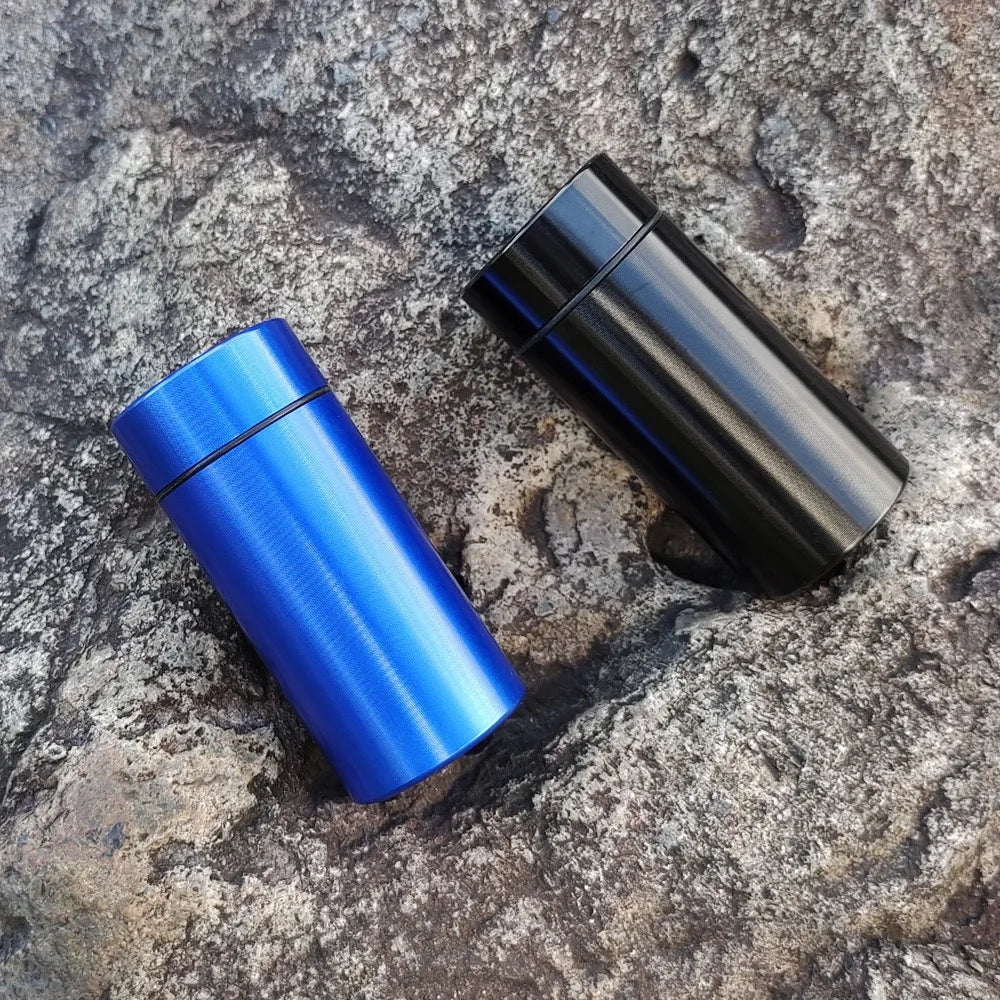 Portable Stash Jar Box Metal Stash Jar for Grass Tobacco Airtight Smell Proof Waterproof Storage Container Smoke Accessories