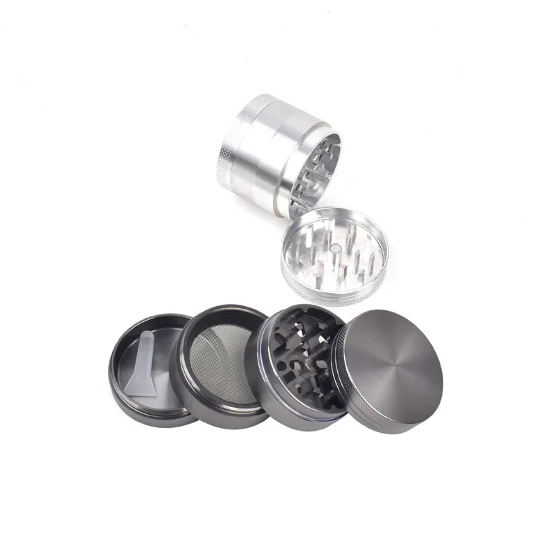 40mm 4 Layers Tobacco Herbal Grinder 5 Colors Crusher Metal Zinc Aluminum Alloy Cutter Mill Lighting for Spice Smoking