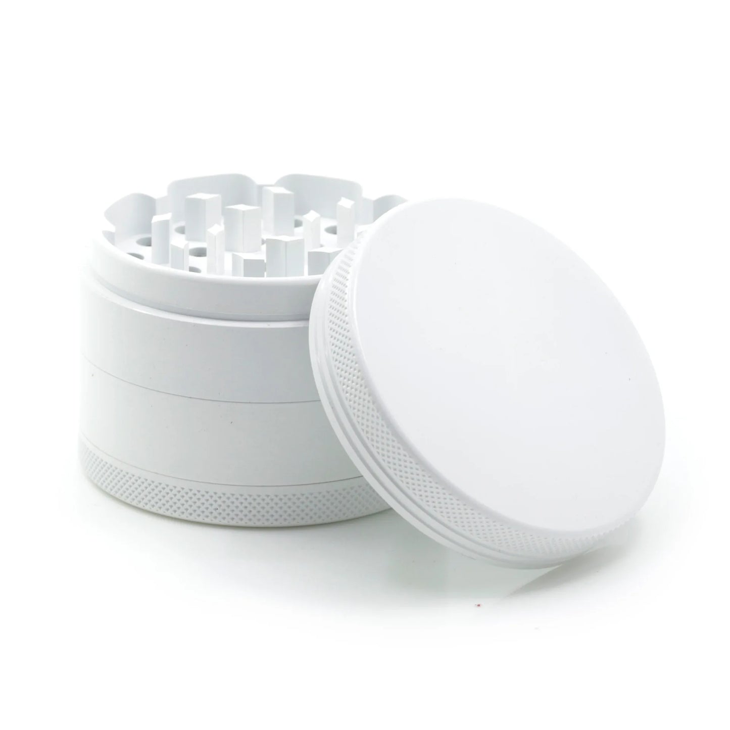 Ceramic Coating Spice Grinder White Nonstick Ceramic Coating Metal Grinder-4 Layers 63mm/2.5"