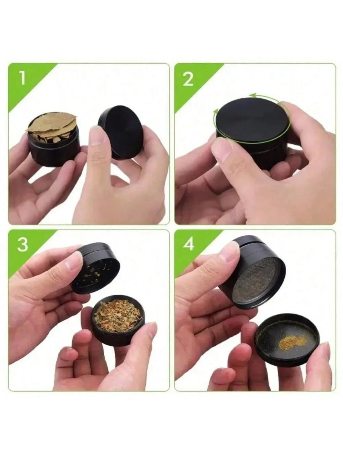 2/2.5inch Cartoon Herb Grinder Metal 4-Layer Manual Spice Mortar Mill Salt Pestle Raw Grass Tobacco Grinder Smoking Kitchen Tool