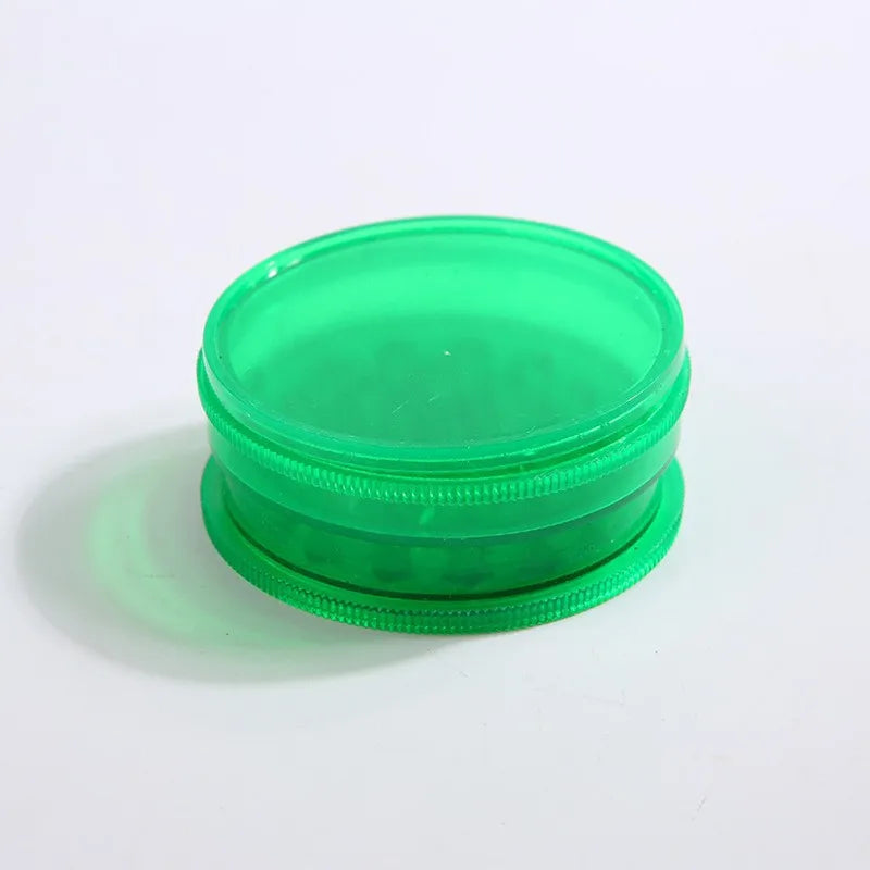 60mm plastic 3-layer color cigarette grinder, 3-layer flat plastic cigarette grinder