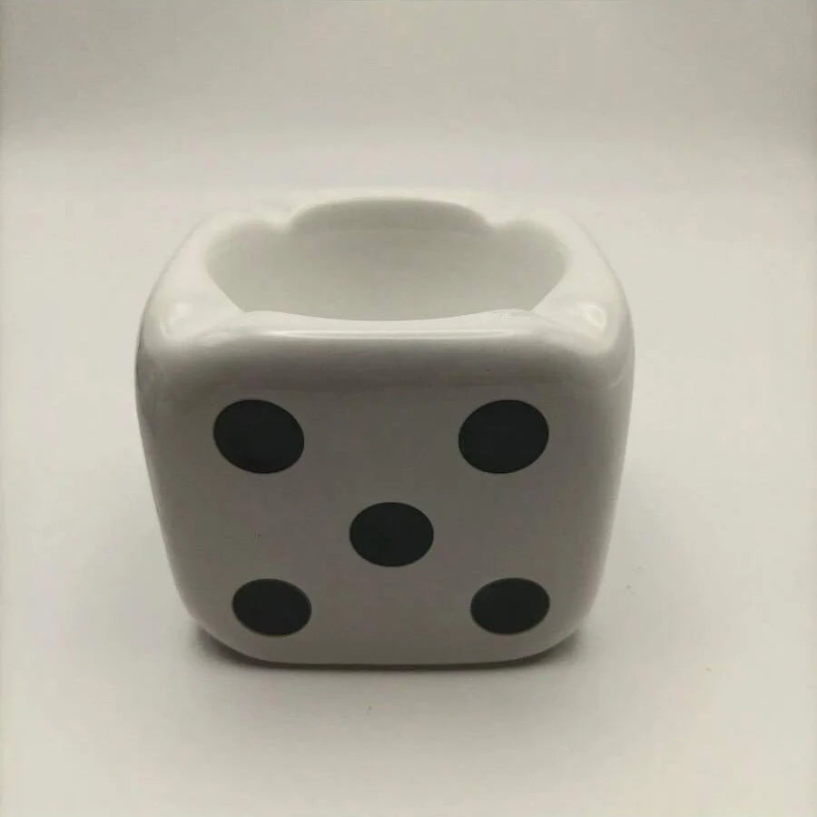 Ceramic Sieve Ashtray Household Dice Ashtray Dice Gift Home Furnishings Office Ashtray