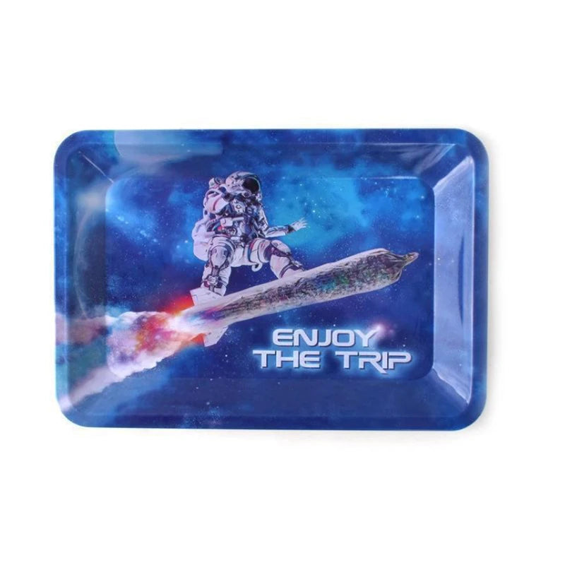 Cigarette Tobacco Metal Rolling Tray Roller Papers Cigar Herb Grinder Tool Storage Plate Smoking Accessories