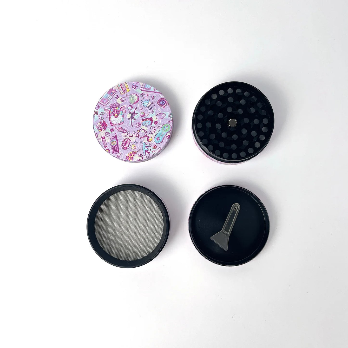 50mm Cute Grinder Metal Magnetic Closure Four Piece Cute Grinders for Girls