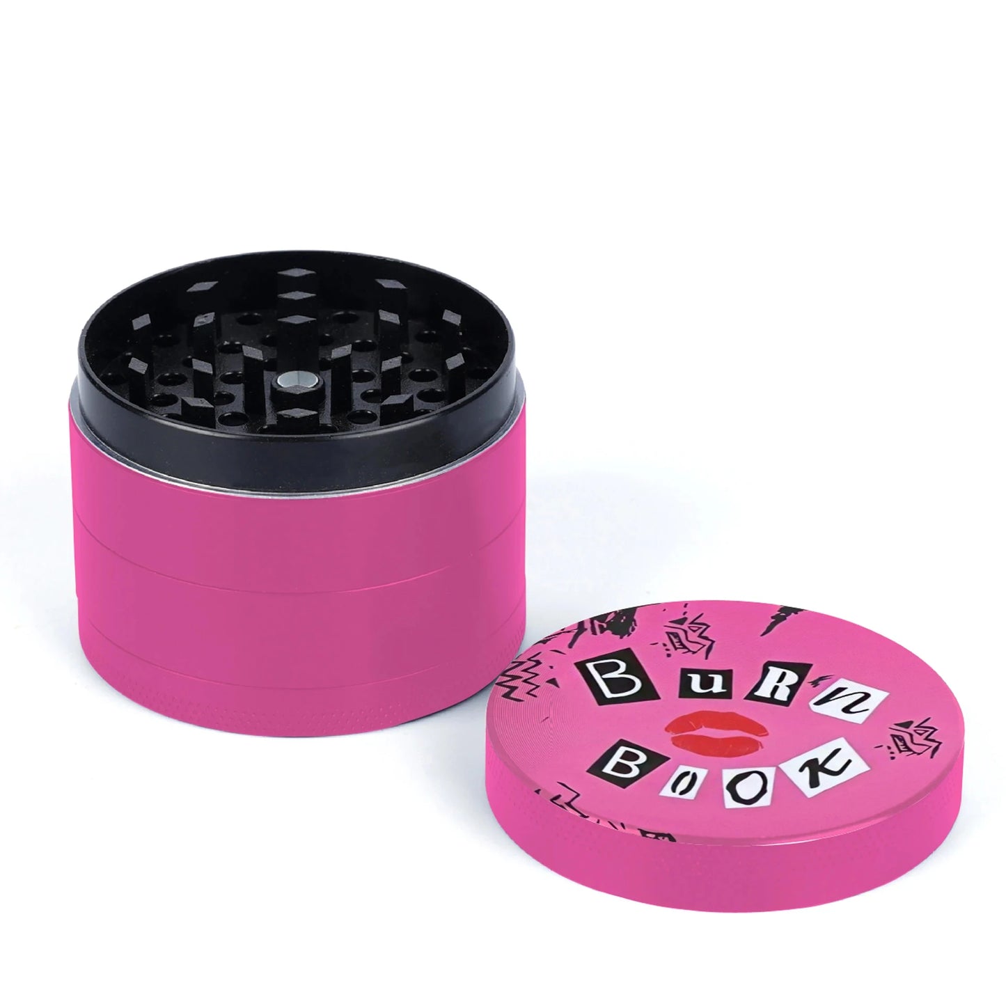 1/2 Pieces Pink Burn Book Grinder and Rolling Tray